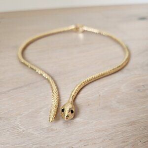 NWT Snake Necklace Gold Jewelry adjustable Necklace Serpent Choker
